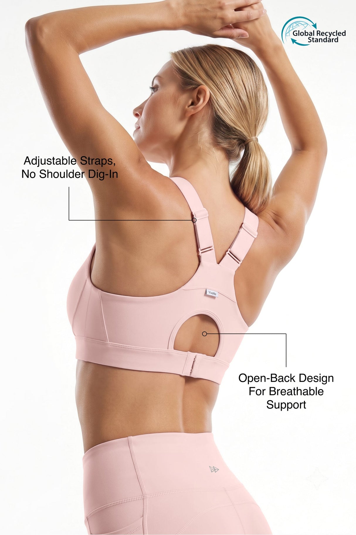 Power™ Adjustable Crisscross Straps With Mesh Sports Bra | High Support  for Running, HIIT & Training