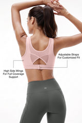 Power™ Breathable Cutout Sports Bra with Hook Closure | High Support for Running, HIIT & Training
