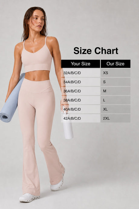 Echo™ V-Neck Ribbed Padded Yoga Bra | Women's Light Support Sports Bra