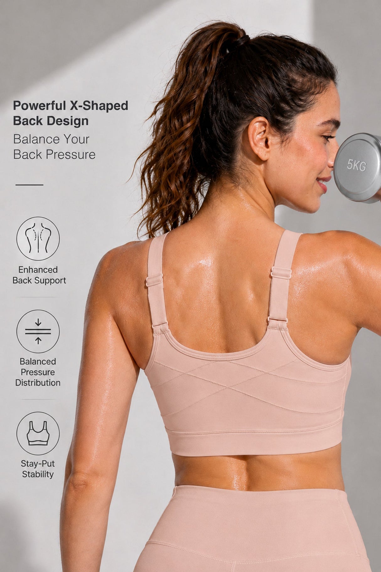 Power™  Soft Adjustable High-Support Mesh Running Bra | Women's High Support Sports Bra