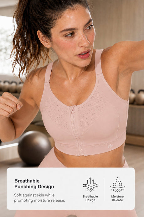 Power™  Soft Adjustable High-Support Mesh Running Bra | Women's High Support Sports Bra