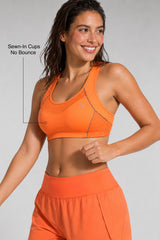 Sculpt™ Racerback Full-Coverage Breathable Sports Bra | High Support with Bounce Control & Mesh for Running, HIIT & Training