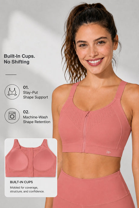 Power™  Soft Adjustable High-Support Mesh Running Bra | Women's High Support Sports Bra