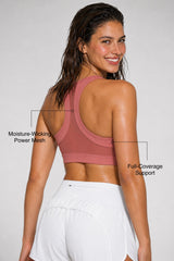 Enfold™ Front-Zip Breathable Racerback Sports Bra | High-Impact Support for Running, HIIT & Training