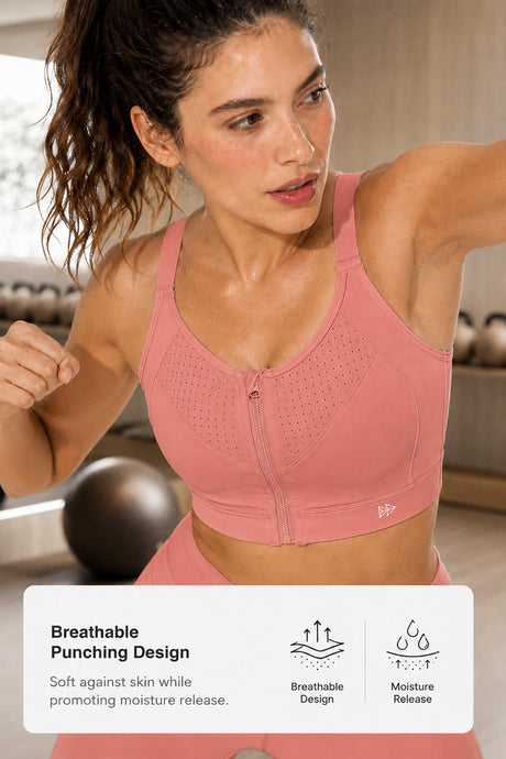 Power™  Soft Adjustable High-Support Mesh Running Bra | Women's High Support Sports Bra