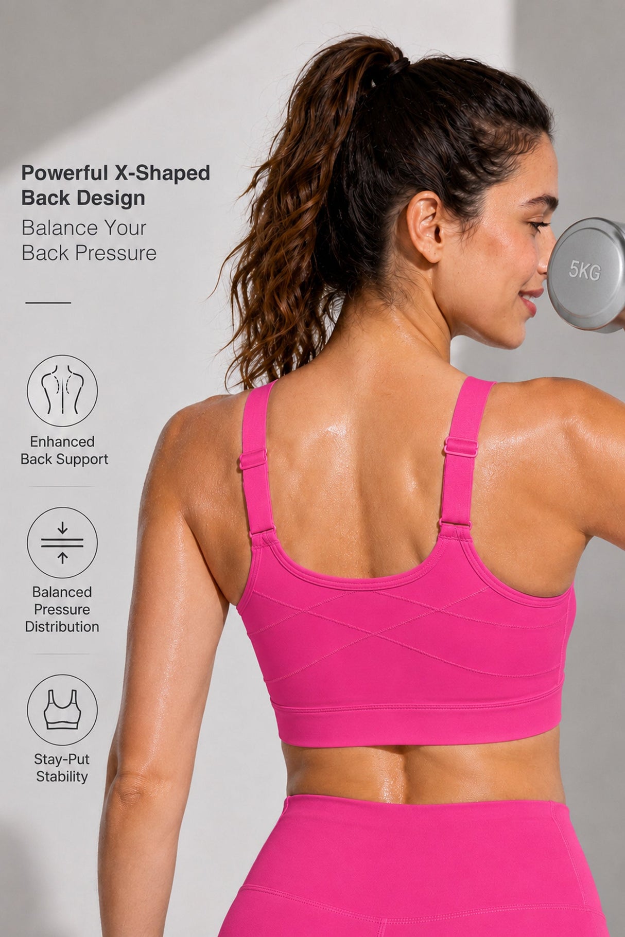 Power™  Soft Adjustable High-Support Mesh Running Bra | Women's High Support Sports Bra