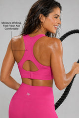 Sculpt™ Racerback Full-Coverage Breathable Sports Bra | High Support with Bounce Control & Mesh for Running, HIIT & Training