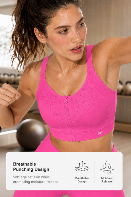 Power™  Soft Adjustable High-Support Mesh Running Bra | Women's High Support Sports Bra