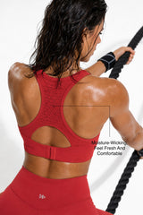 Sculpt™ Racerback Full-Coverage Breathable Sports Bra | High Support with Bounce Control & Mesh for Running, HIIT & Training