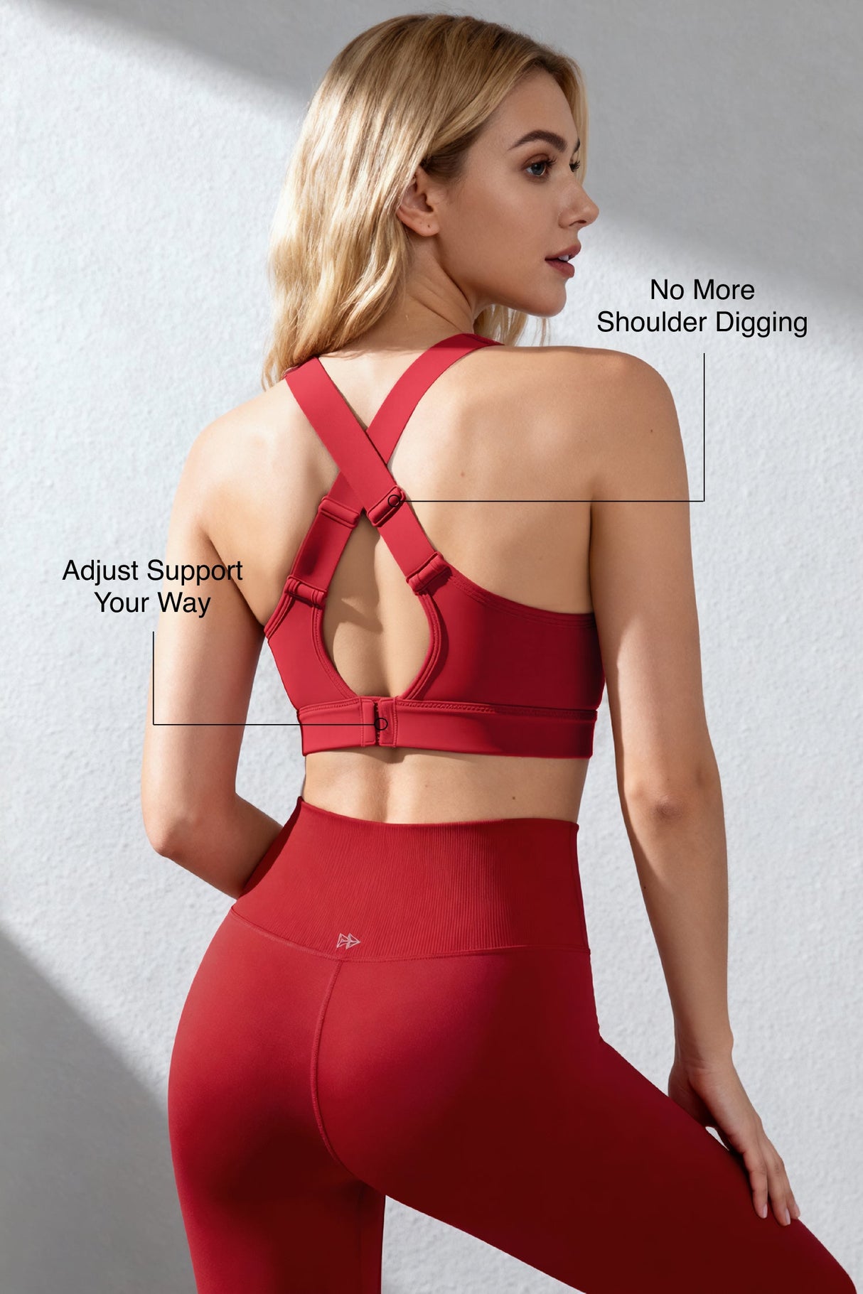 Power™ Adjustable Cross-Back Sports Bra | High-Impact Bounce Control Without Flattening for Running, HIIT & Training