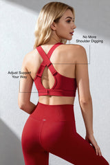 Power™ Adjustable Cross-Back Sports Bra | High-Impact Bounce Control Without Flattening for Running, HIIT & Training