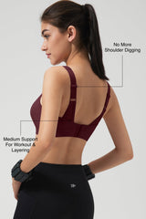 Shift™ Adjustable-Strap Sustainable Sports Bra | Medium Support with Breathable Mesh for Running, HIIT, Yoga & Training