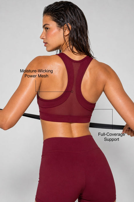 Enfold™ Front-Zip Breathable Racerback Sports Bra | High-Impact Support for Running, HIIT & Training