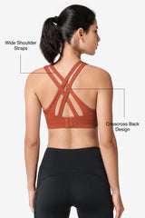 Power™ Cross Back Padded Running Bra | Women's High Support Sports Bra