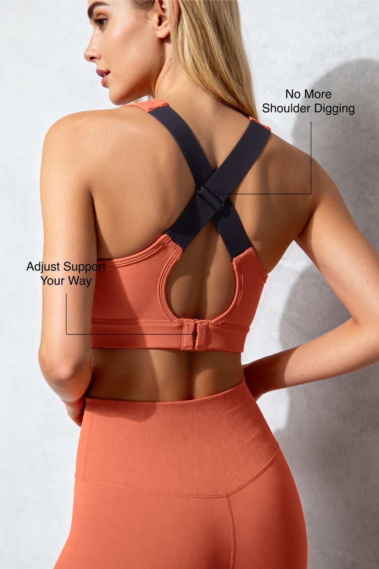Power™ Adjustable Cross-Back Sports Bra | High-Impact Bounce Control Without Flattening for Running, HIIT & Training