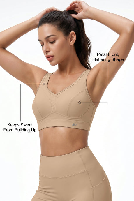 Shift™ Adjustable-Strap Sustainable Sports Bra | Medium Support with Breathable Mesh for Running, HIIT, Yoga & Training