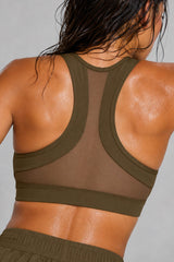 Enfold™ Front-Zip Breathable Racerback Sports Bra | High-Impact Support for Running, HIIT & Training