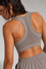 Enfold™ Front-Zip Breathable Racerback Sports Bra | High-Impact Support for Running, HIIT & Training