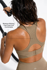 Sculpt™ Racerback Full-Coverage Breathable Sports Bra | High Support with Bounce Control & Mesh for Running, HIIT & Training