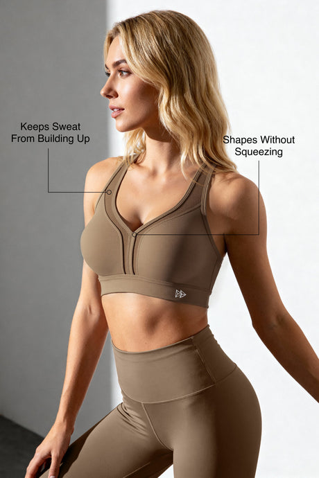 Power™ Adjustable Cross-Back Sports Bra | High-Impact Bounce Control Without Flattening for Running, HIIT & Training
