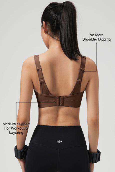 Shift™ Adjustable-Strap Sustainable Sports Bra | Medium Support with Breathable Mesh for Running, HIIT, Yoga & Training