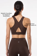 Power™ Breathable Panel With Adjustable Support Sports Bra | High Support for Running, HIIT & Training