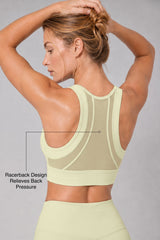 Sculpt™ Zip-Front Full-Back Mesh Racerback Sports Bra | High-Impact Support for Running, Gym & Training