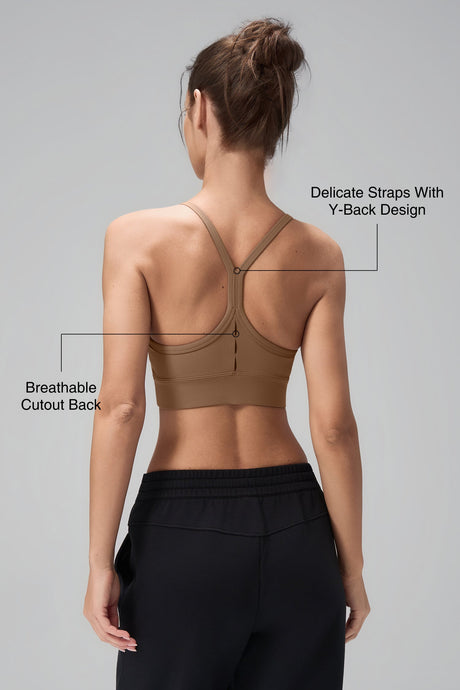 Anywhere™ Y-Back Design Sewn-in Pads Yoga Bra | Women's Light Support Sports Bra