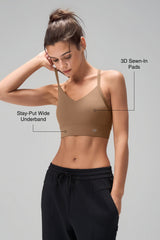 Anywhere™ Y-Back Design Sewn-in Pads Yoga Bra | Women's Light Support Sports Bra
