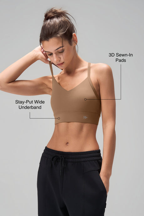 Anywhere™ Y-Back Design Sewn-in Pads Yoga Bra | Women's Light Support Sports Bra