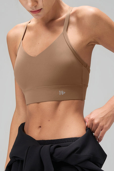 Anywhere™ Y-Back Design Sewn-in Pads Yoga Bra | Women's Light Support Sports Bra