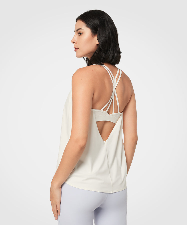 Lululemon Women's Strappy Racerback Tank Top with Built-in Bra