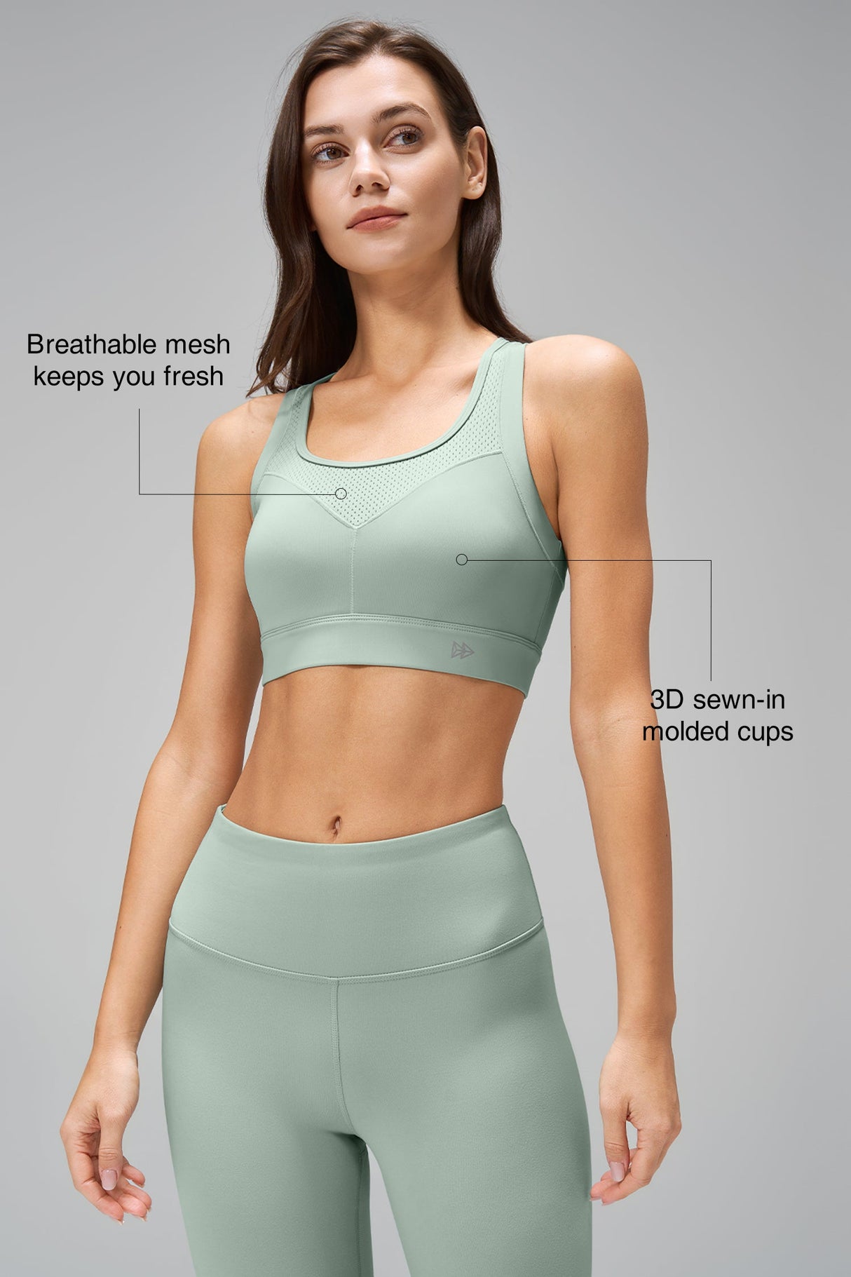Power™ Front Mesh Arched Cutout Cool Sports Bra | Women's High Support Sports Bra