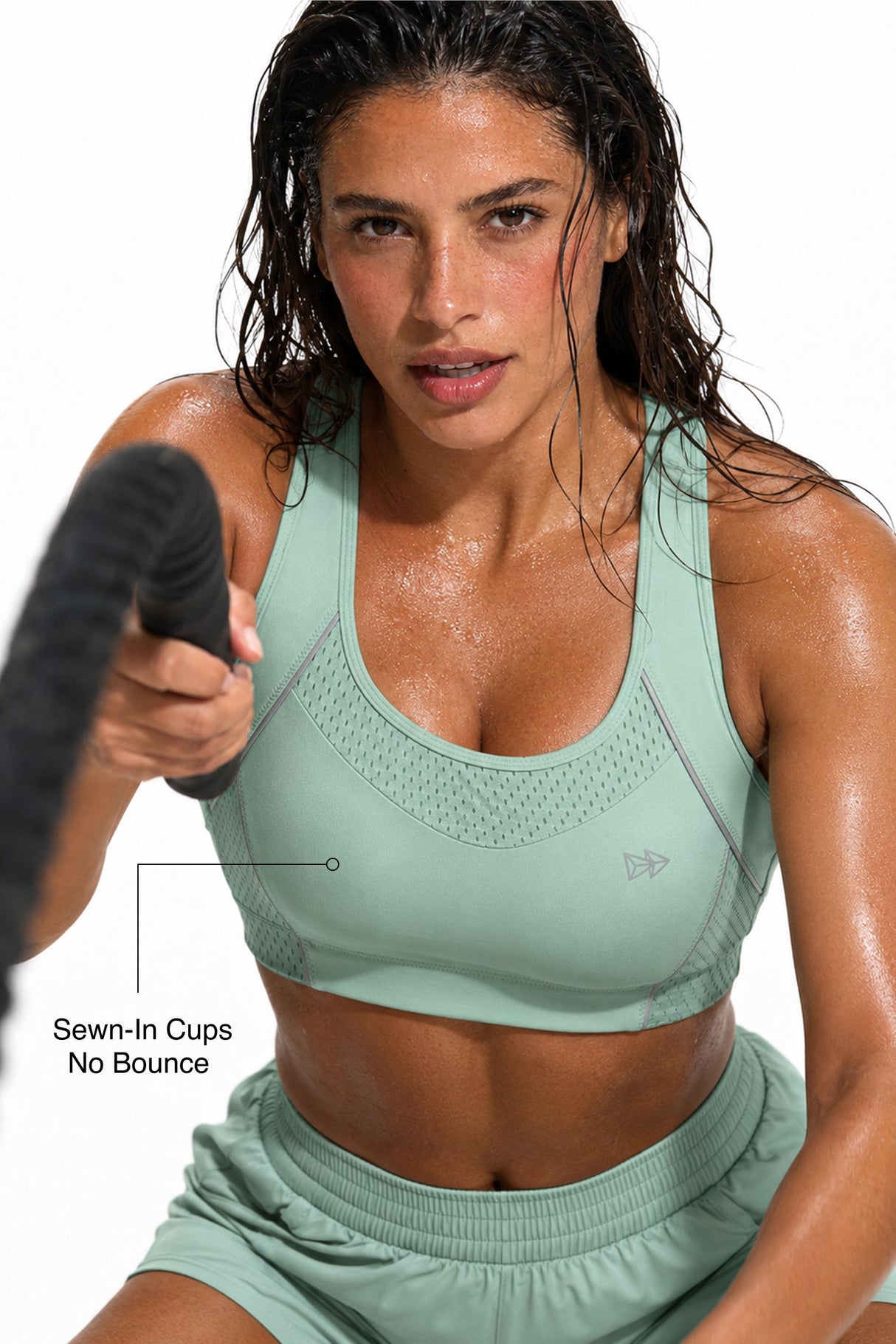 Sculpt™ Racerback Full-Coverage Breathable Sports Bra | High Support with Bounce Control & Mesh for Running, HIIT & Training