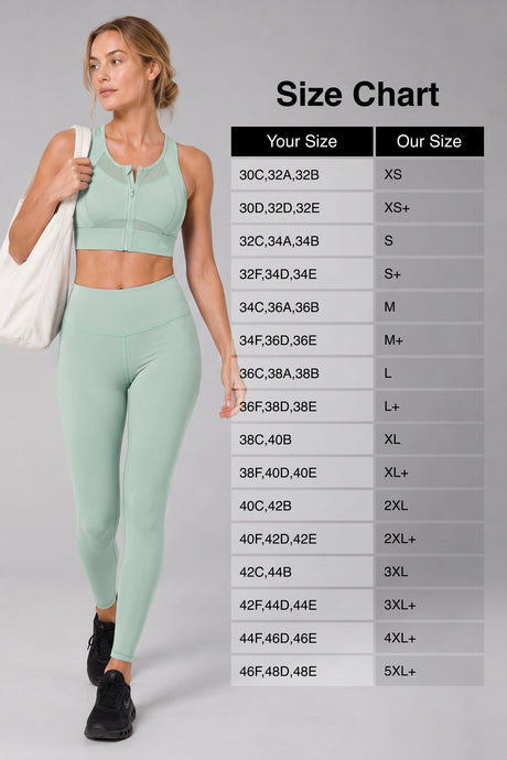 Sculpt™ Zip-Front Full-Back Mesh Racerback Sports Bra | High-Impact Support for Running, Gym & Training