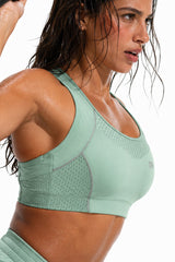 Sculpt™ Racerback Full-Coverage Breathable Sports Bra | High Support with Bounce Control & Mesh for Running, HIIT & Training