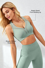 Power™ Adjustable Cross-Back Sports Bra | High-Impact Bounce Control Without Flattening for Running, HIIT & Training