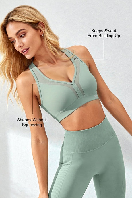 Power™ Adjustable Cross-Back Sports Bra | High-Impact Bounce Control Without Flattening for Running, HIIT & Training