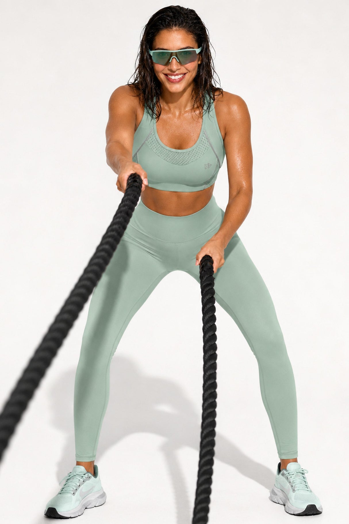 Sculpt™ Racerback Full-Coverage Breathable Sports Bra | High Support with Bounce Control & Mesh for Running, HIIT & Training