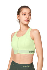 Echo™ Breathable Zip-Front Sustainable High-Support Bra | High-Impact Support Best For Running, HIIT & Training