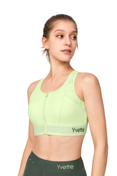 Echo™ Breathable Zip-Front Sustainable High-Support Bra | High-Impact Support Best For Running, HIIT & Training