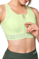 Echo™ Breathable Zip-Front Sustainable High-Support Bra | High-Impact Support Best For Running, HIIT & Training
