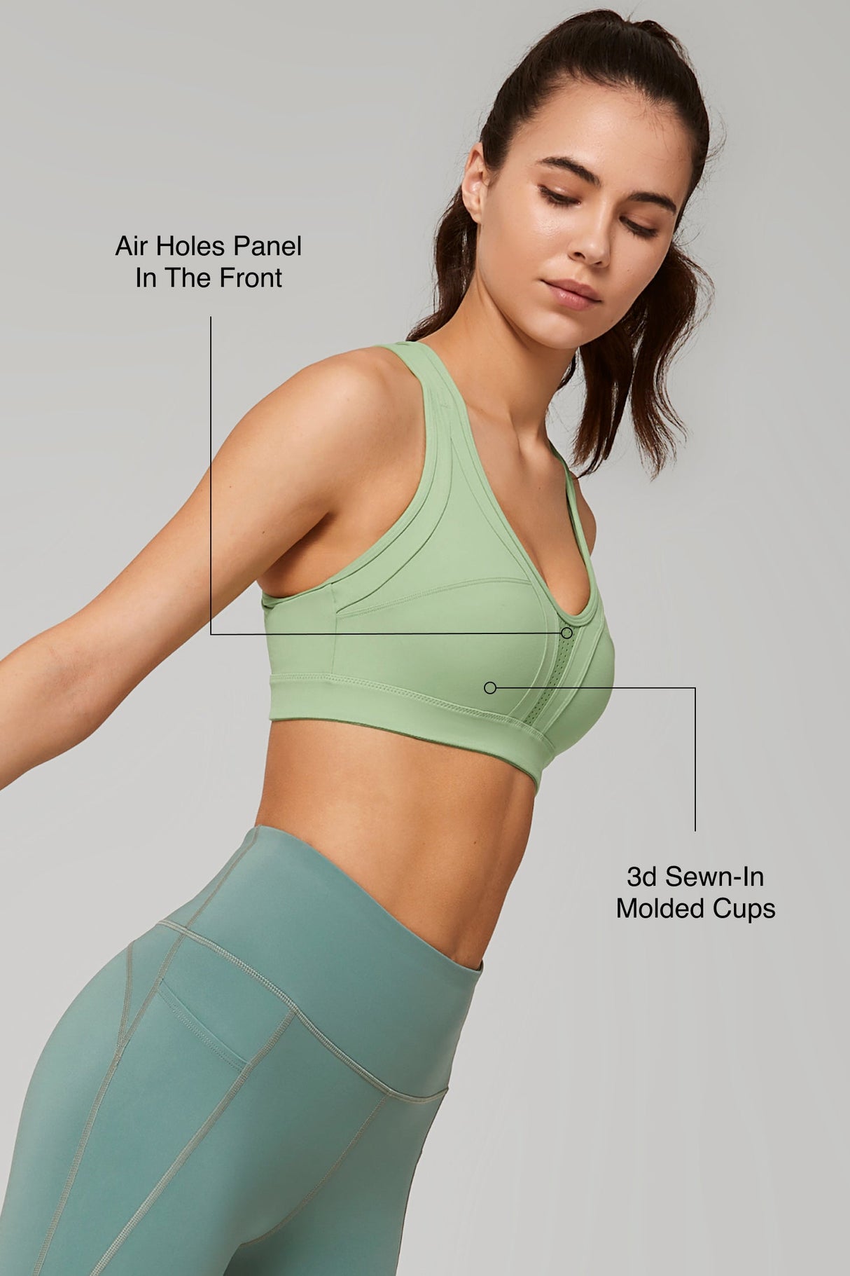 Power™ Cross Back Padded Running Bra | Women's High Support Sports Bra