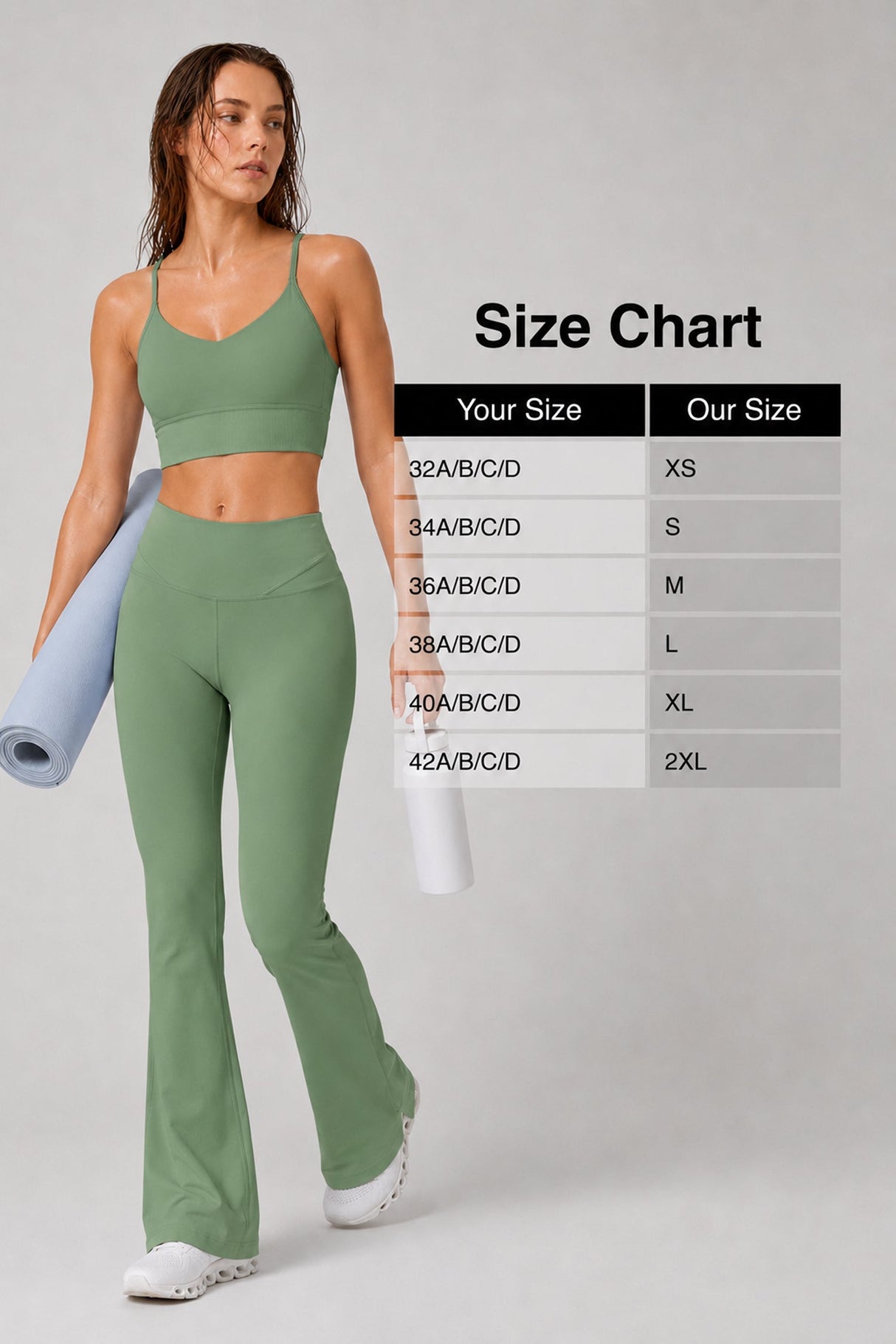 Echo™ V-Neck Ribbed Padded Yoga Bra | Women's Light Support Sports Bra