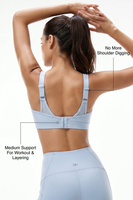 Shift™ Adjustable-Strap Sustainable Sports Bra | Medium Support with Breathable Mesh for Running, HIIT, Yoga & Training