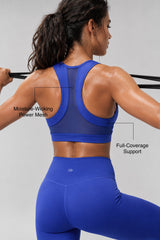 Enfold™ Front-Zip Breathable Racerback Sports Bra | High-Impact Support for Running, HIIT & Training