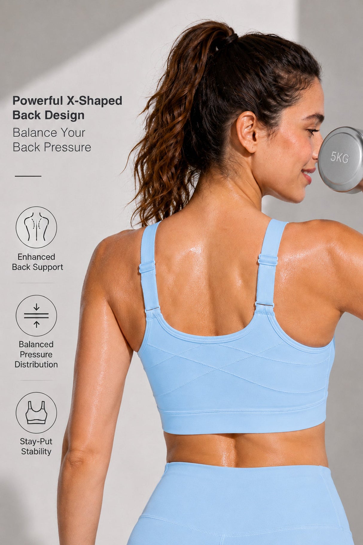 Power™  Soft Adjustable High-Support Mesh Running Bra | Women's High Support Sports Bra