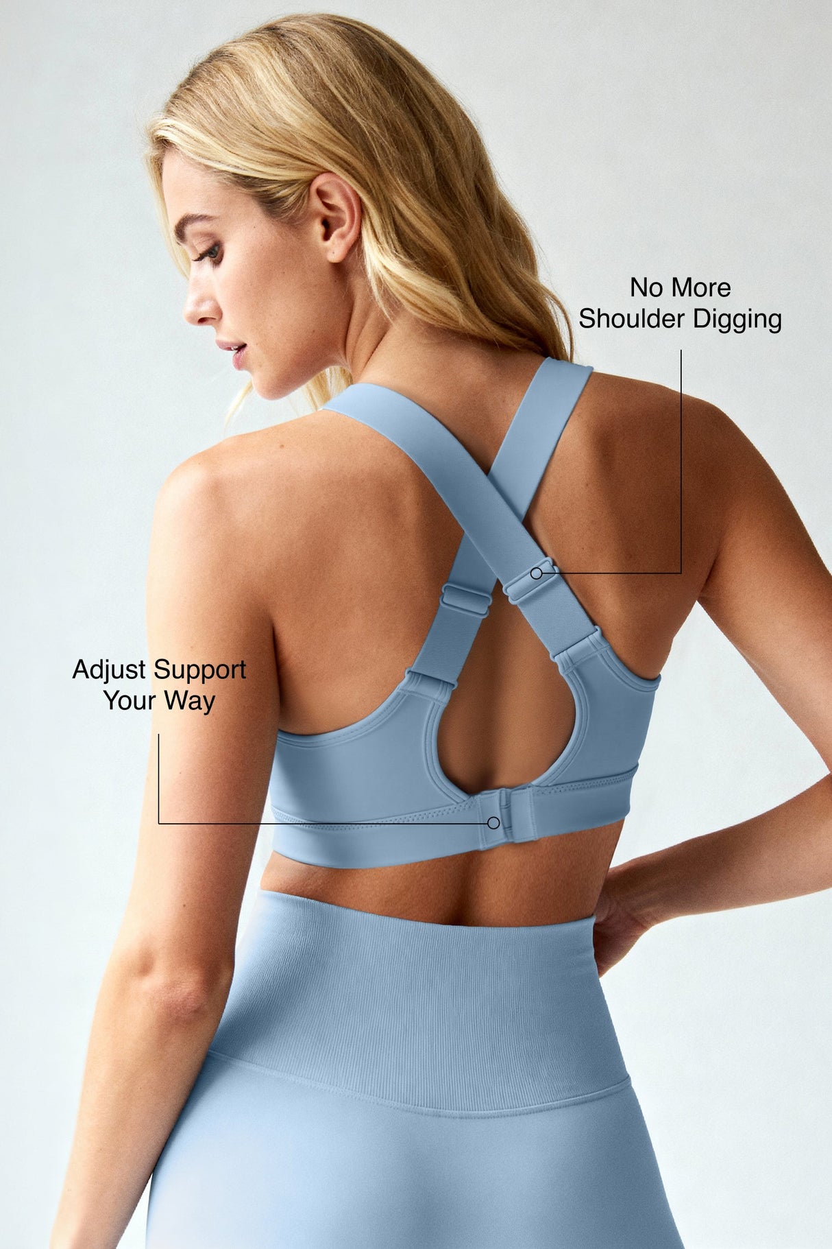 Power™ Adjustable Cross-Back Sports Bra | High-Impact Bounce Control Without Flattening for Running, HIIT & Training