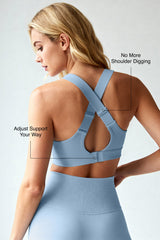 Power™ Adjustable Cross-Back Sports Bra | High-Impact Bounce Control Without Flattening for Running, HIIT & Training