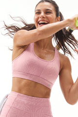 Power™ Racerback Double-Strap Jacquard Sports Bra | High-Impact Support with Full Coverage for Running, HIIT, Yoga & Training